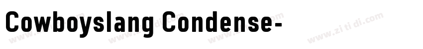 Cowboyslang Condense字体转换
